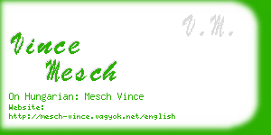 vince mesch business card